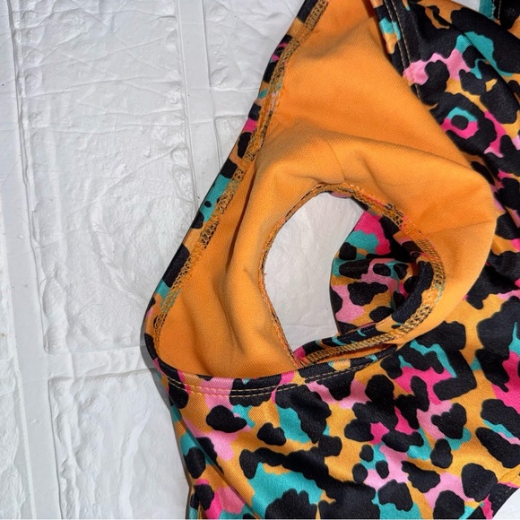 New Art Class Kids Swim Set - Multicolor Leopard Print Size L (10/12) - Picture 4 of 14